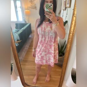 Pink tie dye dress/cover-up